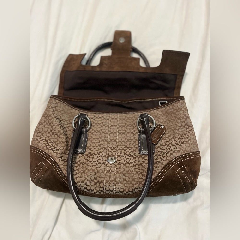 Coach Brown and Tan SoHo Shoulder Bag - Picture 6 of 11
